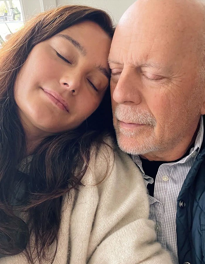 Bruce Willis and his wife resting closely, sharing a quiet moment amid his dementia battle update. Bruce Willis and his wife resting closely, sharing a quiet moment amid his dementia battle update.