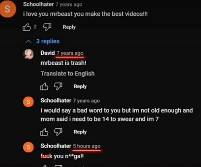 Screenshot of a chaotic and humorous online comment thread featuring playful insults and unfiltered fun memes.