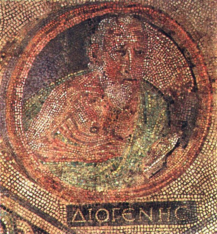 Ancient mosaic portrait of a bearded man symbolizing savage roasts and comebacks in history.