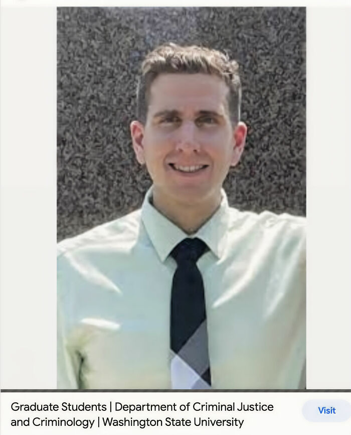 Young man in a dress shirt and tie, associated with warnings about Bryan Kohberger's behavior before tragedy. Young man in a dress shirt and tie, associated with warnings about Bryan Kohberger's behavior before tragedy.