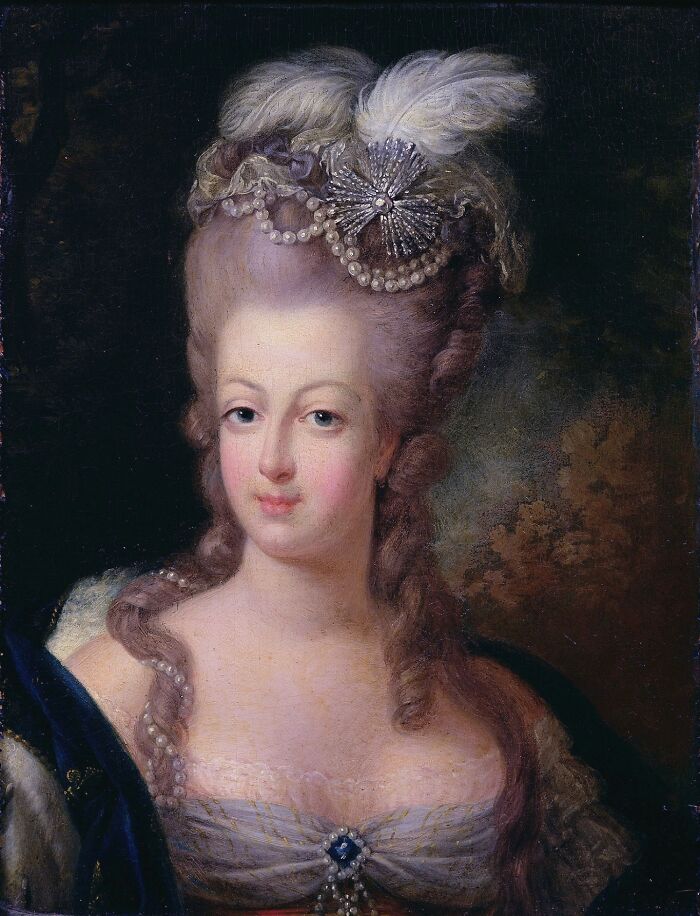 18th-century portrait of a woman showcasing historical beauty standards and elegant fashion from past centuries.