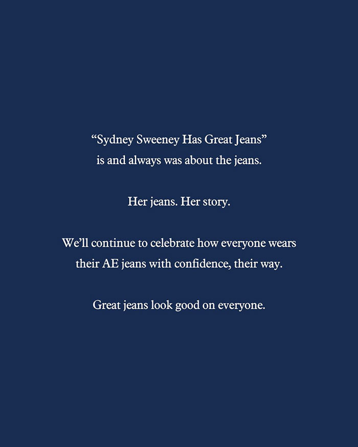 Text on a navy background discussing celebrating how everyone wears their jeans with confidence, highlighting genes with bad taste. Text on a navy background discussing celebrating how everyone wears their jeans with confidence, highlighting genes with bad taste.