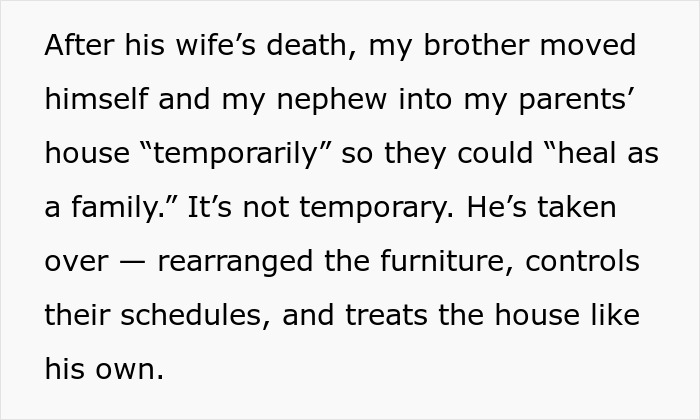 Text describing a controlling brother taking over family home and aunt worried about nephew’s safety calling CPS. Text describing a controlling brother taking over family home and aunt worried about nephew’s safety calling CPS.