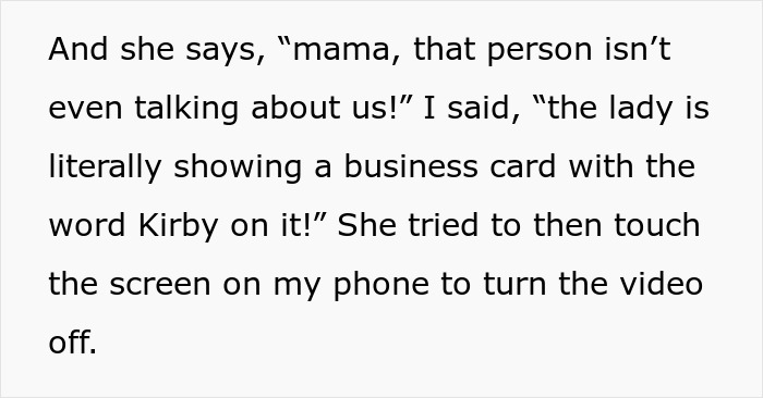 Child loses patience with villainous vacuum cleaner salespeople during an intense family conversation about Kirby.