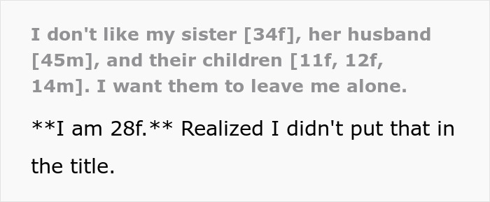 Text post with a woman expressing dislike for her sister and her family due to lazy parenting impacting their children.