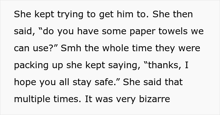 Grandkid loses patience with villainous vacuum cleaner salespeople and kicks them out in a dramatic confrontation.