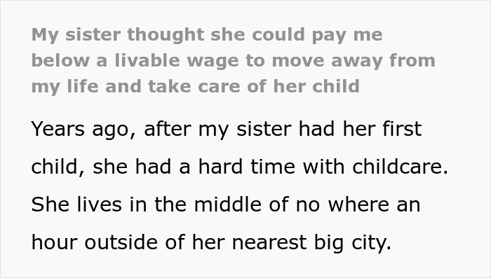 Woman thinks babysitters don’t deserve a living wage, gets a reality check from sibling about childcare challenges. Woman thinks babysitters don’t deserve a living wage, gets a reality check from sibling about childcare challenges.