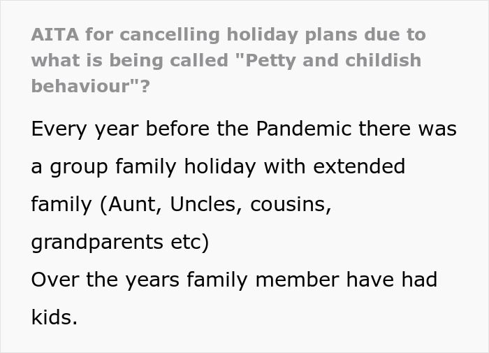 Childfree woman escaping family vacation duties as relatives try to turn her trip into daycare responsibility. Childfree woman escaping family vacation duties as relatives try to turn her trip into daycare responsibility.