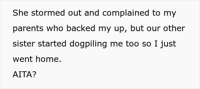 Text excerpt discussing a mom traveling with kids on a long flight and a sibling giving a reality check. Text excerpt discussing a mom traveling with kids on a long flight and a sibling giving a reality check.