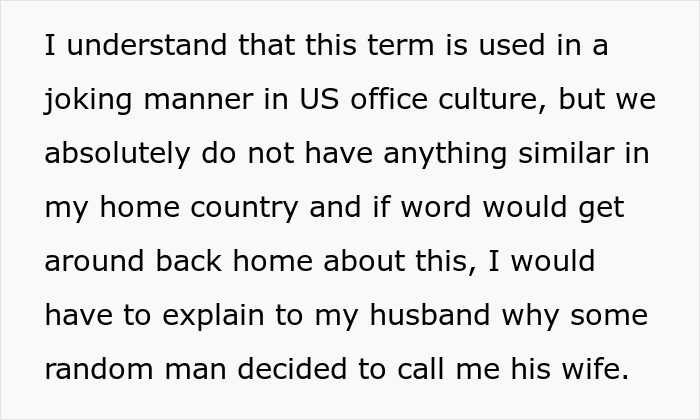 Woman Escalates Situation To Boss After New Guy Flirts And Keeps Calling Her His Work Wife Woman Escalates Situation To Boss After New Guy Flirts And Keeps Calling Her His Work Wife