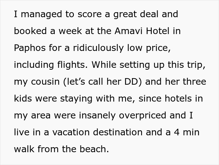 Cousin Tells Woman To Cover $4,000 Family Vacation, Labels Her Selfish When She Refuses