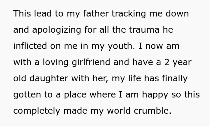 Woman’s old fight with stepsister causes her to cut all ties with family, seeking happiness with new life and love. Woman’s old fight with stepsister causes her to cut all ties with family, seeking happiness with new life and love.