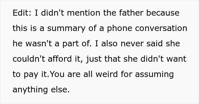Text excerpt from a conversation about babysitters and opinions on their living wage, addressing misunderstandings. Text excerpt from a conversation about babysitters and opinions on their living wage, addressing misunderstandings.