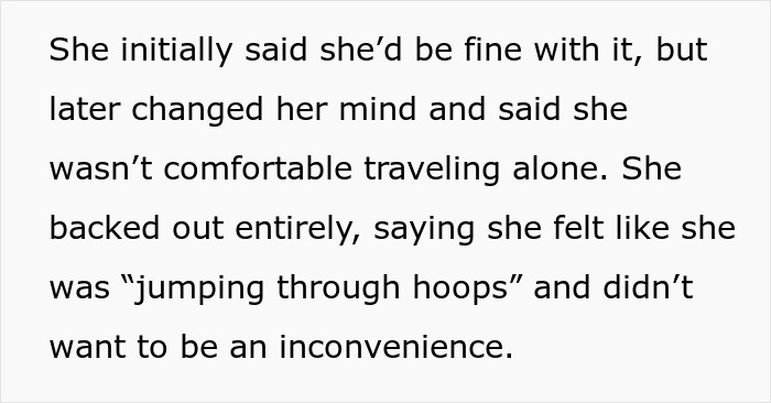 Woman wants friends to bend as per her travel needs, then ghosts them when they refuse to accommodate her plans. Woman wants friends to bend as per her travel needs, then ghosts them when they refuse to accommodate her plans.