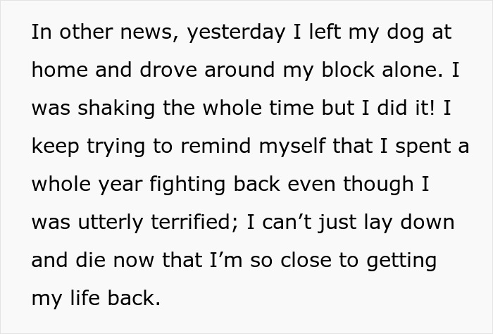 Text excerpt about a dog left at home and overcoming fear, relating to dog attacks and safety concerns. Text excerpt about a dog left at home and overcoming fear, relating to dog attacks and safety concerns.