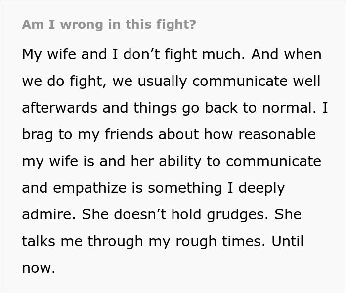 Alt text: Man telling wife she couldn’t do it without him, while she proves him wrong through communication and empathy.