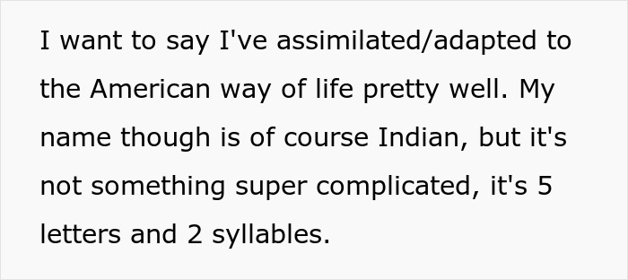 Text with Indian guy refusing to change his name for US client, highlighting career risks and cultural identity.