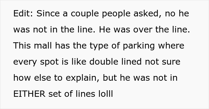 Person Leaves Mall But Finds Their Car Parked In, Gets Ice-Cold Revenge On Jerk Who Did It