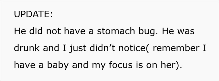 Text update explaining a mother caring for her 10-month-old while addressing tension with her fiancé over cleaning vomit. Text update explaining a mother caring for her 10-month-old while addressing tension with her fiancé over cleaning vomit.