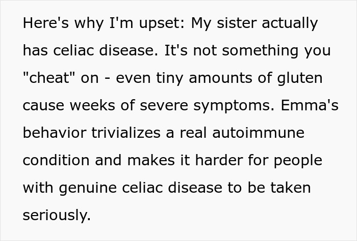 Text excerpt discussing celiac disease and the impact of gluten exposure on people with the condition.