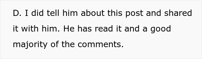 Text excerpt showing a person sharing surgery details while referring to a husband mocking wife over mispronunciation. Text excerpt showing a person sharing surgery details while referring to a husband mocking wife over mispronunciation.