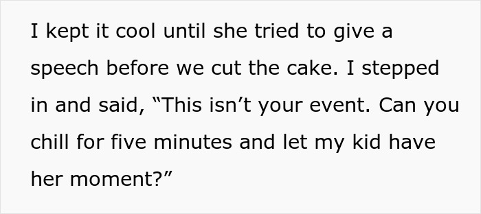 Text of a woman explaining how she told her sister-in-law to stop making niece's birthday about her spiritual awakening. Text of a woman explaining how she told her sister-in-law to stop making niece's birthday about her spiritual awakening.