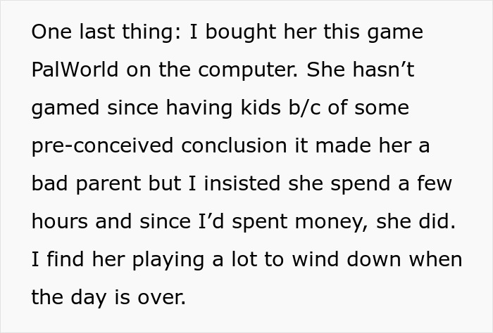 Text excerpt describing a man telling his wife she couldn’t do it without him, and she proves him wrong.