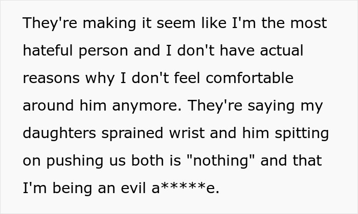 Alt text: Woman refuses to babysit autistic nephew after he injures her daughter and spits on her causing family conflict. Alt text: Woman refuses to babysit autistic nephew after he injures her daughter and spits on her causing family conflict.
