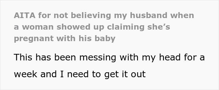 Woman at work shocked by surprise visitor claiming pregnancy after husband's boys’ weekend confrontation Woman at work shocked by surprise visitor claiming pregnancy after husband's boys’ weekend confrontation