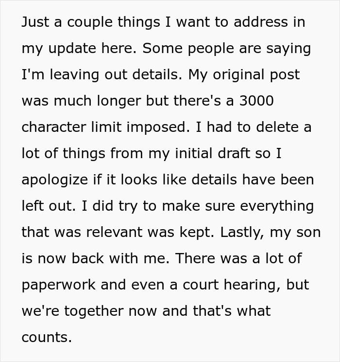 Text discussing an update about a man wrongfully jailed and refusing to remove website calling out a detective. Text discussing an update about a man wrongfully jailed and refusing to remove website calling out a detective.