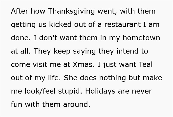 Alt text: Woman cuts ties with sister after lazy parenting leads to disruptive kids and family conflict during holidays.