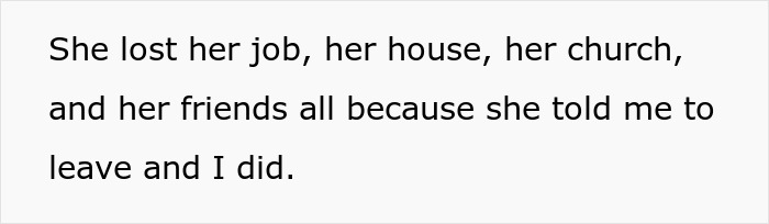 Text on a white background saying she lost everything after telling her teen son to leave home and regrets it deeply. Text on a white background saying she lost everything after telling her teen son to leave home and regrets it deeply.