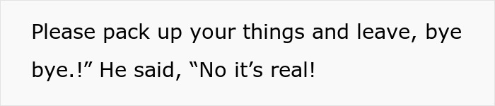 Text excerpt from a conversation showing a grandkid telling villainous vacuum cleaner salespeople to pack up and leave. Text excerpt from a conversation showing a grandkid telling villainous vacuum cleaner salespeople to pack up and leave.