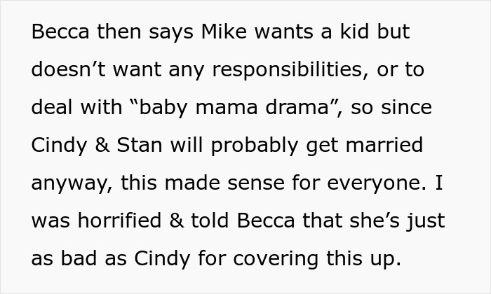 Text discussing a lady planning to pass off an affair pregnancy as her boyfriend’s while bestie’s boyfriend is livid and considers exposing her. Text discussing a lady planning to pass off an affair pregnancy as her boyfriend’s while bestie’s boyfriend is livid and considers exposing her.