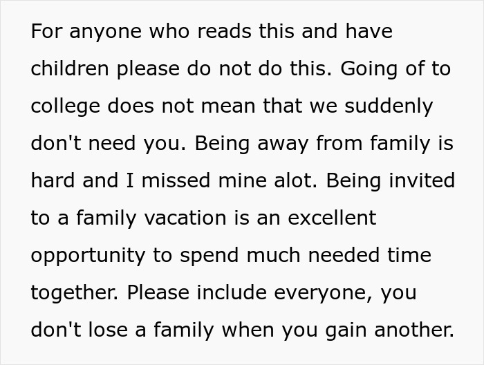 Text about advice for families on staying close and valuing time together during a family vacation. Text about advice for families on staying close and valuing time together during a family vacation.