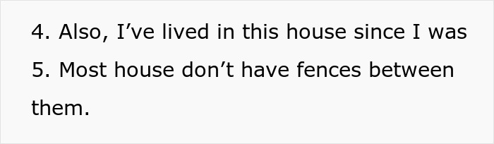 Text highlighting living in a house without fences, discussing wearing bikini own yard privacy concerns. Text highlighting living in a house without fences, discussing wearing bikini own yard privacy concerns.
