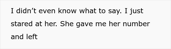 Text excerpt about surprise visitor and pregnancy claim after husband’s boys’ weekend displayed on a white background. Text excerpt about surprise visitor and pregnancy claim after husband’s boys’ weekend displayed on a white background.