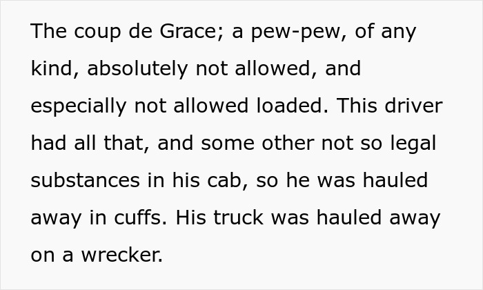 Driver caught illegally parking and getting drunk in work truck faces consequences including unemployment and arrest. Driver caught illegally parking and getting drunk in work truck faces consequences including unemployment and arrest.