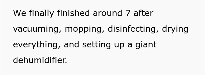 Couple cleaning and shoveling smelly sewage mess at home after MIL skips disaster to keep salon appointment. Couple cleaning and shoveling smelly sewage mess at home after MIL skips disaster to keep salon appointment.