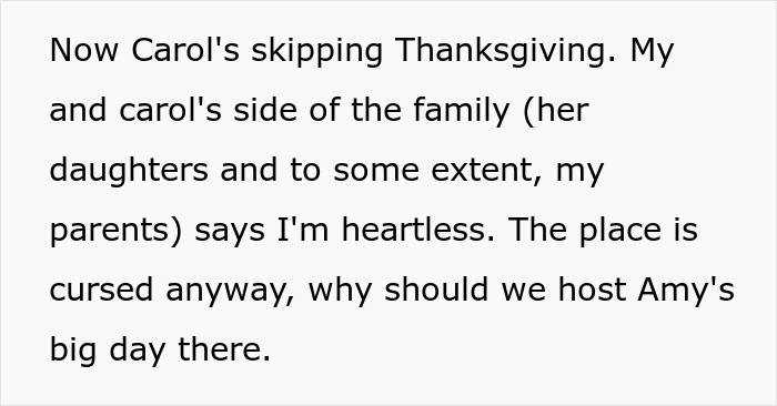 Text excerpt discussing a woman refusing to cancel her daughter’s dream wedding venue despite family conflicts. Text excerpt discussing a woman refusing to cancel her daughter’s dream wedding venue despite family conflicts.