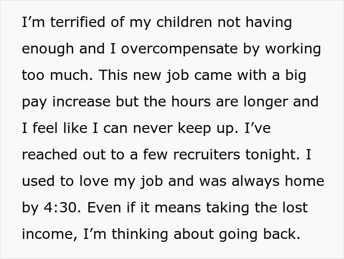 Text showing a man tells wife she couldn’t do it without him, and she proves him wrong with her success and independence.