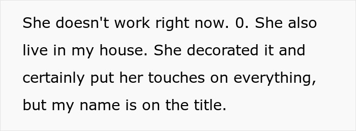 Text excerpt showing concerns in a fiance destitute relationship about living arrangements and financial contributions. Text excerpt showing concerns in a fiance destitute relationship about living arrangements and financial contributions.