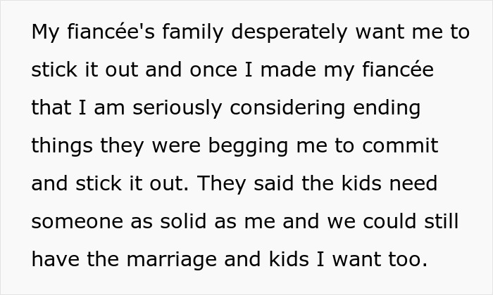Man tries to win over fiancee’s kids for years, faces family pressure, and considers breaking up due to challenges. Man tries to win over fiancee’s kids for years, faces family pressure, and considers breaking up due to challenges.