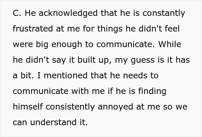Text excerpt showing a conversation where frustration and communication between hubby and wife are discussed concerning surgery details and annoyance. Text excerpt showing a conversation where frustration and communication between hubby and wife are discussed concerning surgery details and annoyance.