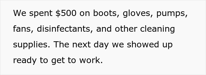 Couple cleaning smelly sewage disaster at home after MIL skips crisis for salon appointment, struggling with cleanup supplies. Couple cleaning smelly sewage disaster at home after MIL skips crisis for salon appointment, struggling with cleanup supplies.