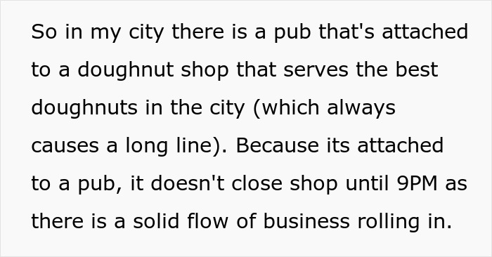 Text about a lady stealing a couple’s parking spot and getting revenge instead of donuts under their nose. Text about a lady stealing a couple’s parking spot and getting revenge instead of donuts under their nose.