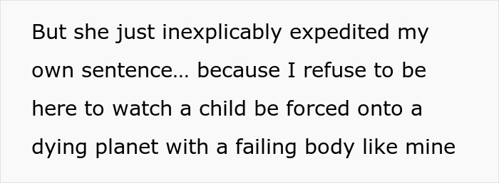 Text excerpt expressing fear of passing a genetic condition during pregnancy to a sister’s child. Text excerpt expressing fear of passing a genetic condition during pregnancy to a sister’s child.