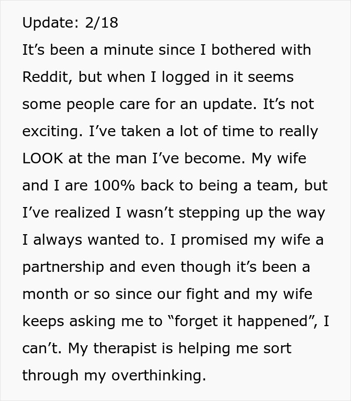 Man tells wife she couldn’t do it without him, watches her prove him wrong with strength and independence.