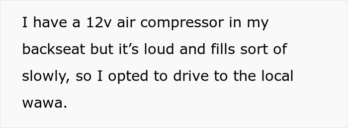Lady in brand new Lexus skipping air pump line gets trapped between curbs, facing petty justice consequences.