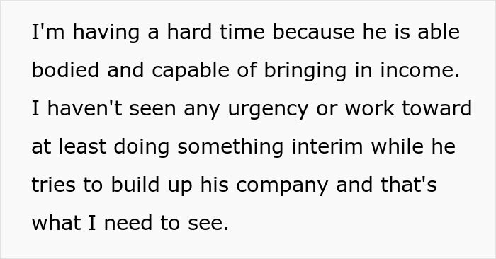 Text excerpt about woman feeling financially trapped as jobless fiancé depends on her income while trying to build a business. Text excerpt about woman feeling financially trapped as jobless fiancé depends on her income while trying to build a business.